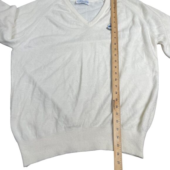 VTG 80s Pickering White Golf Sweater Sz XL PGA National Golf Club Crest Comfort - Picture 3 of 6